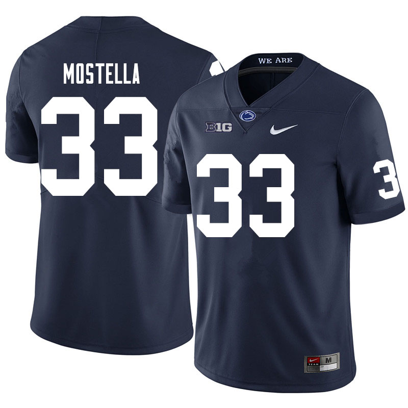 Men #33 Bryce Mostella Penn State Nittany Lions College Football Jerseys Sale-Navy